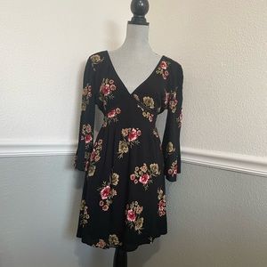 American Rag v neck floral mini dress